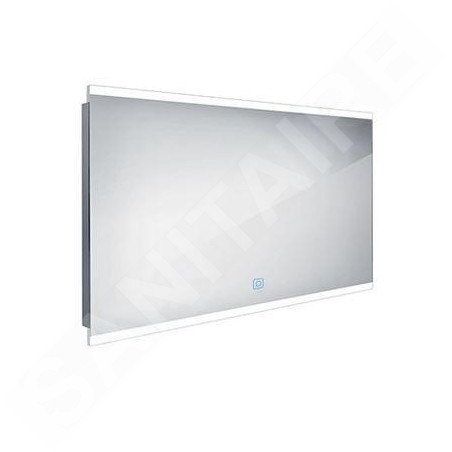 Nimco Miroirs - Miroir avec cadre éclairage LED, 1200x700 mm, aluminium ZP 12006V