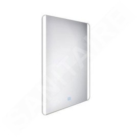 Nimco Miroirs - Miroir dans un cadre avec éclairage LED, 500x700 mm, aluminium ZP 17001V