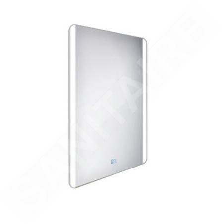 Nimco Miroirs - Miroir dans un cadre avec éclairage LED, 500x700 mm, aluminium ZP 17001V