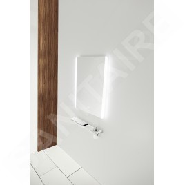Nimco Miroirs - Miroir dans un cadre avec éclairage LED, 500x700 mm, aluminium ZP 17001V