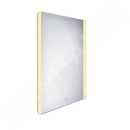 Nimco Miroirs - Miroir dans un cadre avec éclairage LED, 500x700 mm, aluminium ZP 17001V
