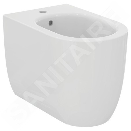 Ideal Standard Blend - Bidet à poser, 355x560 mm, avec trop-plein, trou pour robinet, blanc T375301
