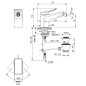 Ideal Standard Conca Tap - Robinet de bidet avec vidage, Magnetic Grey BC760A5