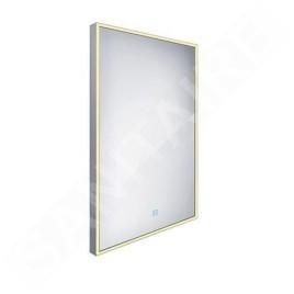 Nimco Miroirs - Miroir dans un cadre avec éclairage LED, 500x700 mm, aluminium ZP 13001V