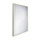 Nimco Miroirs - Miroir dans un cadre avec éclairage LED, 500x700 mm, aluminium ZP 13001V Nimco Miroirs - Miroir dans un cadre avec éclairage LED, 500x700 mm, aluminium ZP 13001V