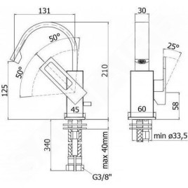 Paffoni Effe - Mitigeur de bidet, chrome EF838CR