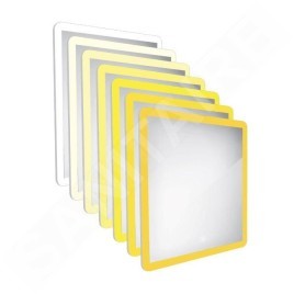 Nimco Miroirs - Miroir dans un cadre avec éclairage LED, 500x700 mm, aluminium ZP 13001V