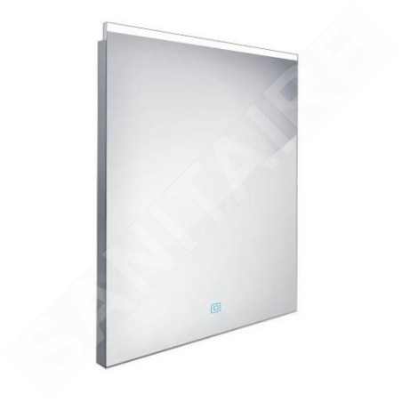 Nimco Miroirs - Miroir dans un cadre avec éclairage LED, 600x700 mm, aluminium ZP 8002V