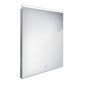 Nimco Miroirs - Miroir dans un cadre avec éclairage LED, 600x700 mm, aluminium ZP 8002V Nimco Miroirs - Miroir dans un cadre avec éclairage LED, 600x700 mm, aluminium ZP 8002V