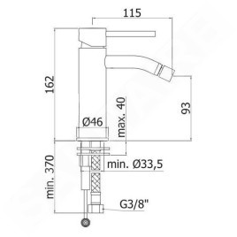 Paffoni Light - Mitigeur de bidet, inox LIG131ST