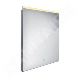 Nimco Miroirs - Miroir dans un cadre avec éclairage LED, 600x700 mm, aluminium ZP 8002V