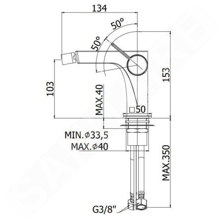 Paffoni Rock - Mitigeur de bidet, chrome RO131CR