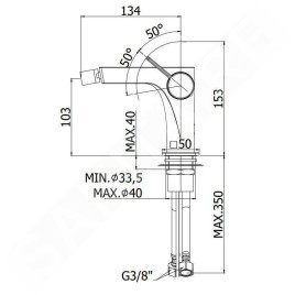 Paffoni Rock - Mitigeur de bidet, inox RO131ST