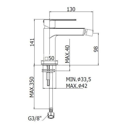 Paffoni Tango - Mitigeur de bidet, inox TA131ST