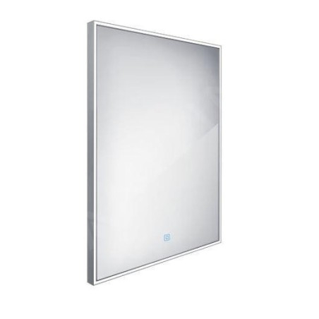 Nimco Miroirs - Miroir avec cadre éclairage LED, 600x800 mm, aluminium ZP 13002V