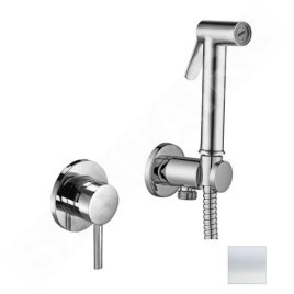 Paffoni Bidet Kit - Barret Mitigeur encastré, avec douchette et corps, blanc mat KITDUP110BO