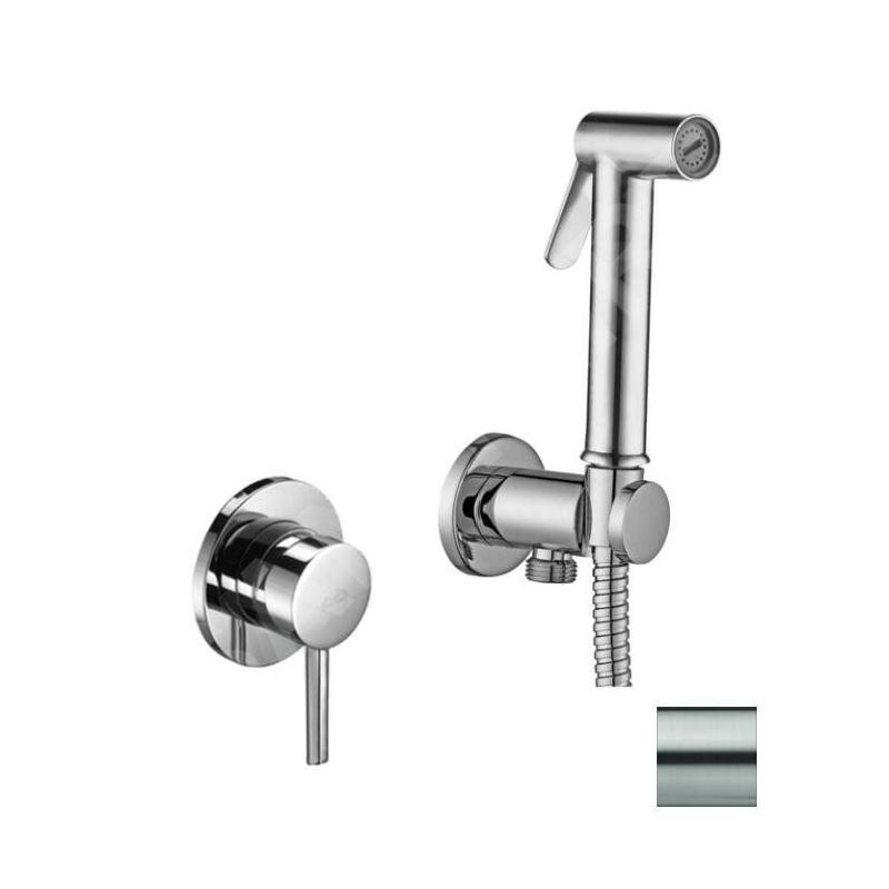 Paffoni Bidet Kit - Barret Mitigeur encastré, avec douchette et corps, inox KITDUP110ST