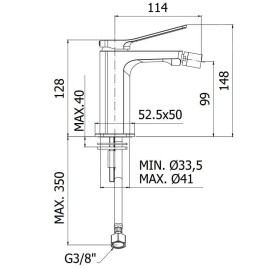 Paffoni Tilt - Mitigeur de bidet, blanc mat TI131BO
