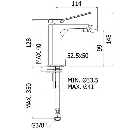 Paffoni Tilt - Mitigeur de bidet, inox TI131ST