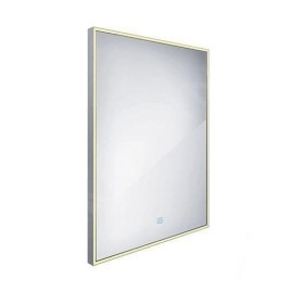 Nimco Miroirs - Miroir avec cadre éclairage LED, 600x800 mm, aluminium ZP 13002V