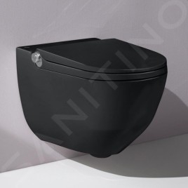 Laufen Cleanet Riva - Bidet électronique en céramique, Rimless, SoftClose, avec LCC, noir mat H8206917160001
