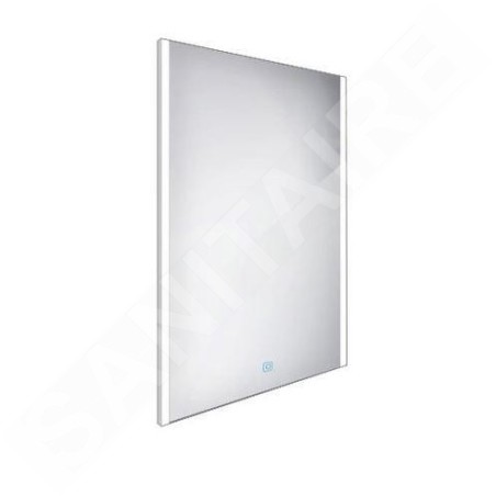 Nimco Miroirs - Miroir avec cadre éclairage LED, 600x800 mm, aluminium ZP 11002V
