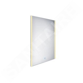 Nimco Miroirs - Miroir avec cadre éclairage LED, 600x800 mm, aluminium ZP 11002V