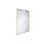 Nimco Miroirs - Miroir avec cadre éclairage LED, 600x800 mm, aluminium ZP 11002V