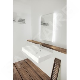 Nimco Miroirs - Miroir avec cadre éclairage LED, 600x800 mm, aluminium ZP 11002V