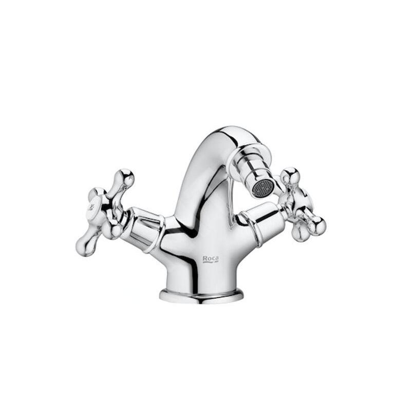 Roca Carmen - Mitigeur de bidet avec vidage, Click-Clack, chrome A5A6A4BC00