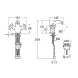 Roca Carmen - Mitigeur de bidet avec vidage, Click-Clack, chrome A5A6A4BC00