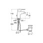 Roca Atlas - Mitigeur de bidet avec vidage, chrome A5A6090C00