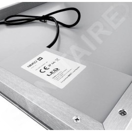 Nimco Miroirs - Miroir avec cadre éclairage LED, 600x800 mm, aluminium ZP 11002V