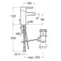 Roca Naia - Mitigeur de bidet avec vidage, chrome A5A6096C00