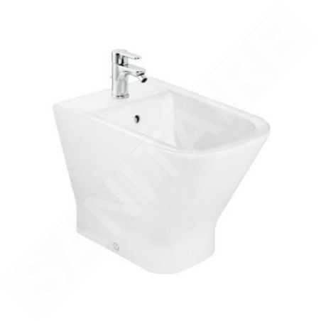 Roca The Gap - Bidet à poser, avec trop-plein, trou pour robinetterie, blanc A357477000