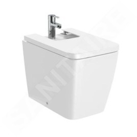Roca Inspira - Bidet à poser, avec trop-plein, trou pour robinetterie, blanc A357537000