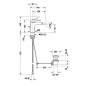 Duravit Tulum - Mitigeur de bidet avec vidage, noir mat TU2400001046