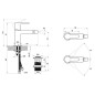 Ravak Puri - Mitigeur bidet Click-Clack avec bec, noir mat X070189