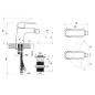 Ravak Flat - Mitigeur de bidet avec vidage, Click-Clack, noir mat X070178