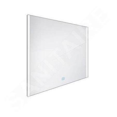 Nimco Miroirs - Miroir avec cadre éclairage LED, 800x700 mm, aluminium ZP 11003V