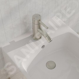 Steinberg 100 - Mitigeur de bidet avec vidage, nickel brossé 100 1300 BN