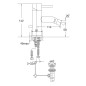 Steinberg 100 - Mitigeur de bidet avec vidage, rose gold 100 1300 RG