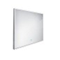 Nimco Miroirs - Miroir avec cadre éclairage LED, 800x700 mm, aluminium ZP 13003V