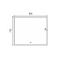 Nimco Miroirs - Miroir avec cadre éclairage LED, 800x700 mm, aluminium ZP 13003V