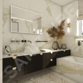 Nimco Miroirs - Miroir avec cadre éclairage LED, 800x700 mm, aluminium ZP 13003V