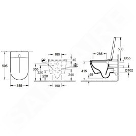 Villeroy & Boch ViClean - WC lavant, Rimless, CeramicPlus, SoftClosing, Pure Black V0E200R7