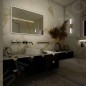 Nimco Miroirs - Miroir avec cadre éclairage LED, 800x700 mm, aluminium ZP 13003V