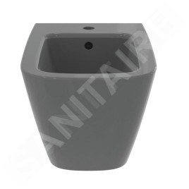 Ideal Standard i.Life B - Bidet suspendu, trou pour robinetterie, gris brillant T461558