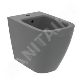 Ideal Standard i.Life B - Bidet à poser, trou pour robinetterie, gris brillant T461758