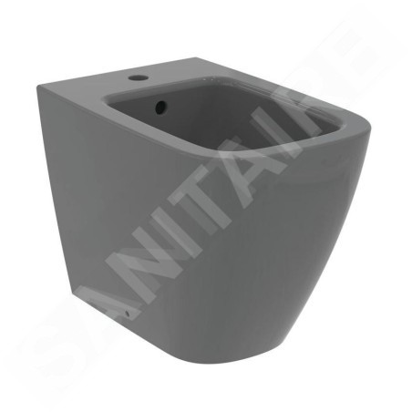 Ideal Standard i.Life B - Bidet à poser, trou pour robinetterie, gris brillant T461758
